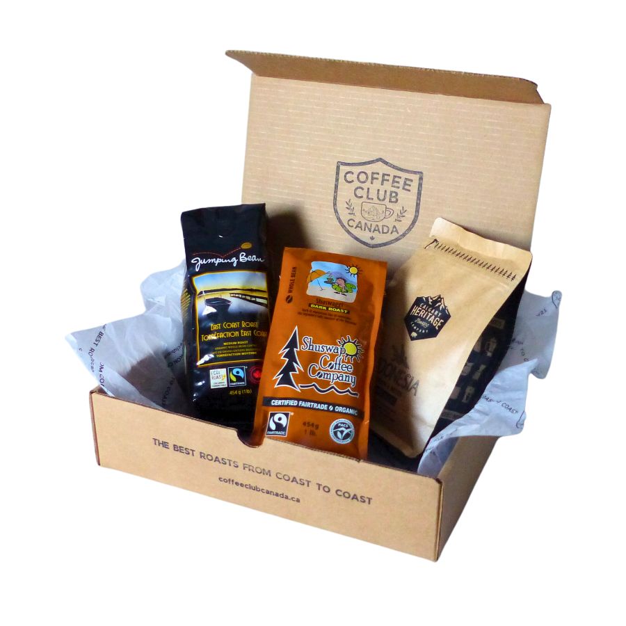 COFFEE CLUB CANADA three bags of coffee